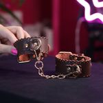 Algema Marrom Com Corrente e Fivelas (Couro)