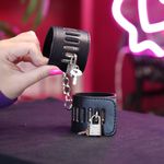 Algema Com Corrente e Fivelas e Cadeado