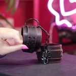 Algema Com Corrente e Fivelas Em Couro Luxo (3)