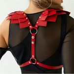 Harness - Ombros e Cintura Com Asas Vermelho