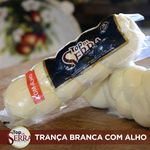 QUEIJO TRANÇA BRANCA COM ALHO 500 GRAMAS