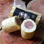 Queijo Provolone Branco Temperado com Salame Top da Serra