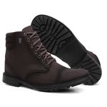 Bota Coturno Masculino Casual Conforto Cano Médio + Relógio + Cinto + Carteira - Café