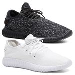 Kit 2 Pares Tênis Masculino Yzy Boost Preto/Branco - Lorenzzo Lopez