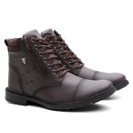 Coturno Masculino Bota Casual + Cinto + Carteira + Relógio - Café - Lorenzzo Lopez