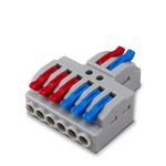 CONECTOR DERIVADO AUTOMATICO 2 ENTRADAS 6 SAIDAS KV426 0,08 A 4MM 32A SIBRATEC