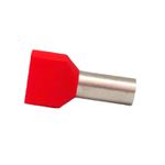 TERMINAL PRE-ISOLADO TIPO TUBULAR DUPLO VERMELHO 10,0MM