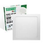 PAINEL LED QUADRADO EMBUTIR 22X22 LUX 18W 6500K BIVOLT BRANCO 8122 TASCHIBRA