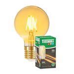 LÂMPADA LED ÂMBAR FILAMENTO VINTAGE GLOBO G80 4W 2200K BIVOLT 7543 TASCHIBRA