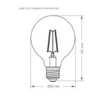LÂMPADA LED ÂMBAR FILAMENTO VINTAGE GLOBO G95 3W 2200K BIVOLT 8654 TASCHIBRA