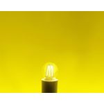 LÂMPADA LED BOLINHA FILAMENTO COLOR G45 AMARELO BIVOLT TASCHIBRA