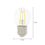 LÂMPADA LED BOLINHA FILAMENTO COLOR G45 AMARELO BIVOLT TASCHIBRA
