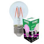 LÂMPADA LED BOLINHA FILAMENTO COLOR G45 ROSA BIVOLT TASCHIBRA