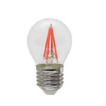 LÂMPADA LED BOLINHA FILAMENTO COLOR G45 ROSA BIVOLT TASCHIBRA