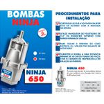 BOMBA D'AGUA SUBMERSA 650 300W 220V BOMBAS NINJA