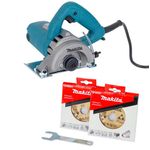 SERRA MARMORE 1300W 220V 4100NH3ZX2 + 2 DISCOS MAKITA