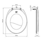 ASSENTO SANITÁRIO ENVOLVENTE IDEALE CINZA 386 HERC