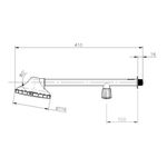 CHUVEIRO 5" COM BRAÇO 30CM E REGISTRO 1/2 BRANCO 2320 HERC