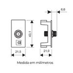 TOMADA MÓDULO ANTENA DE TV SM/ F.EV0190 FAME