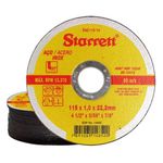 DISCO DE CORTE INOX 115X1X22,2MM 4.1/2" DAC115-14 STARRRET