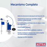 MECANISMO DE DESCARGA DUPLO UNIVERSAL + MEC. ENTRADA D'AGUA HIDR. UNIVERSAL MOD. 2 MDU2/R ASTRA