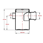 CAIXA SIFONADA QUADRADA BRANCA 100 X 150 X 50 0908 KRONA