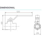 REGISTRO ESFERA DN20 3/4" 00221306 DOCOL