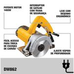 SERRA MÁRMORE 125MM DW862B2 1400W 220V DEWALT