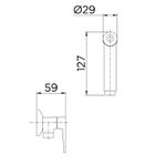 DUCHA HIGIÊNICA GATILHO ABS GALI CHROME 1/4V. ALAVANCA 00800806 DOCOL