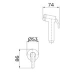 DUCHA HIGIÊNICA GATILHO ABS GALI CHROME 1/4V. ALAVANCA 00800806 DOCOL