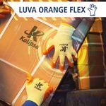 LUVA TRICOTADA LATEX LARANJA ORANGE FLEX 10 XG KALIPSO