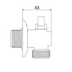 TORNEIRA ESFERA MÁQUINA DE LAVAR LOUÇA/ROUPA CHROME 1/4V. 3/4" 00784006 DOCOL