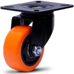 RODÍZIO GIRATÓRIO BLACK/LARANJA 2" SEM FREIO 6238 COLSON