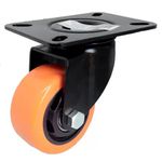 RODÍZIO GIRATÓRIO BLACK/LARANJA 2" SEM FREIO 6238 COLSON
