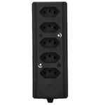 TOMADA BARRA HÉRCULES (5T) 2P+T 10A/20A PRETO 066620 INTERNEED