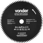LÂMINA ROÇADEIRA CIRCULAR SEM VÍDEA 255X25,4MM 80 DENTES 68.05.025.080 VONDER