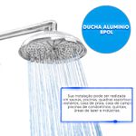 DUCHA FRIA ALUMÍNIO 8X3/4 PRIME ALUMÍNIO