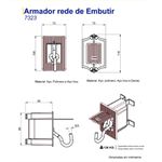 GANCHO ARMADOR PARA REDE/EMBUTIR INOX POLIDO 7323 011673 ALIANÇA