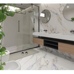 PISO EXTRA RETIFICADO POLIDO MARMO BLUE MATE 81X81 (CX 1,97M²) FORMIGRES