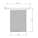 VÁLVULA PARA TANQUE CROMADA ZAMAC 1.1/4" 1606 5686 PEVILON