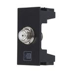 TOMADA MÓDULO HABITAT BLACK ANTENA DE TV COAXIAL 75 OHMS 4042 FAME