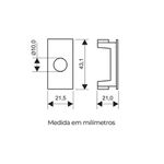 MÓDULO SAÍDA DE FIO 10MM HABITAT BLACK 2 PEÇAS 4044 FAME