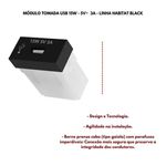 TOMADA MÓDULO USB HABITAT BLACK BIVOLT 15W 5V 3A 4082 FAME