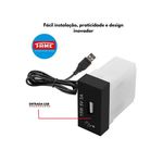 TOMADA MÓDULO USB HABITAT BLACK BIVOLT 15W 5V 3A 4082 FAME