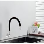 TORNEIRA COZINHA GIRATÓRIA PAREDE FLEX BLACK S. 1/4V. C-64 5/8 0862 24013 PEVILON