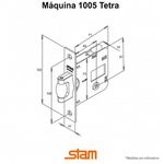 FECHADURA PIVOTANTE 1005 TETRA ROLETE ROSETA QUADRADA CROMADO 14256 STAM