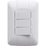 CONJUNTO ARIA 3 INTERRUPTOR SIMPLES 6A 250V 57241/070 TRAMONTINA