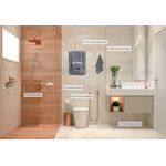 KIT BANHEIRO RETO DE VIDRO KR INCOLOR 665 VMEX