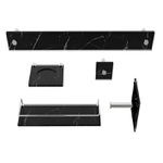 KIT BANHEIRO RETO DE VIDRO KR CALACATA PRETO 279527 VMEX