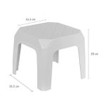 BANQUETA MÉDIA 33,5X33,5X28CM BRANCO BF4*BR1 ASTRA